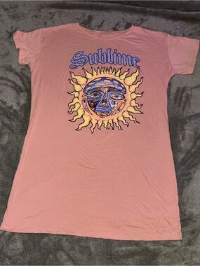 Sublime peach tshirt dress size Large